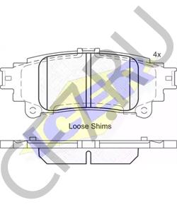 0446630340 TOYOTA (FAW) Комплект тормозных колодок, дисковый тормоз в городе Екатеринбург