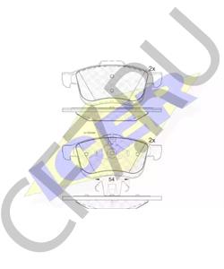 68281390AA RAM Комплект тормозных колодок, дисковый тормоз в городе Екатеринбург