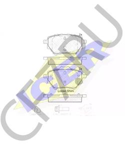 1612911480 PEUGEOT (DF-PSA) Комплект тормозных колодок, дисковый тормоз в городе Екатеринбург