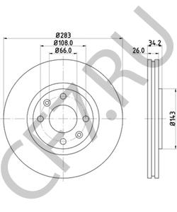 4249J6 CITROËN (DF-PSA) Тормозной диск в городе Екатеринбург