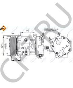 71722318 Alfa/Fiat/Lancia компрессор кондиционера 9825868180 в городе Екатеринбург