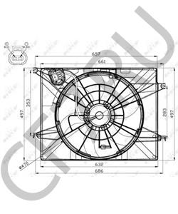 252313K460 HYUNDAI / KIA КРЫЛЬЧАТКА ВЕНТИЛЯТОРА РАДИАТОРА[ORG в городе Екатеринбург
