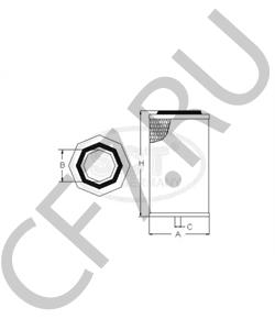 091-1109080 АВТОКОМ ЭФВ  Элемент фильтрующий воздушный БЕЛАЗ (75145,7514,7547),ЯМЗ (240М2,8401.10) Ливны, шт в городе Екатеринбург