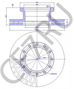 3218P1342 IRISBUS Тормозной диск в городе Екатеринбург