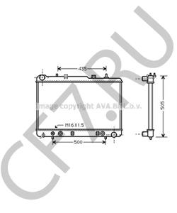 21310-05312X Ssang Yong Радиатор охлаждения А/Т (10702030/251016/0067302) в городе Екатеринбург