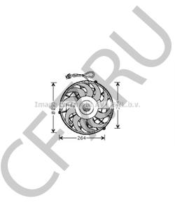 9120179 GM Вентилятор охлаждения радиатора, в сборе с мотором в городе Екатеринбург