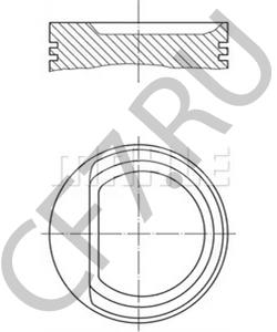 55204025 Alfa/Fiat/Lancia Поршень ДВС (+кольца1,4;8V;350A1000,станд) Fi Alb,Dob,G Pun в городе Екатеринбург