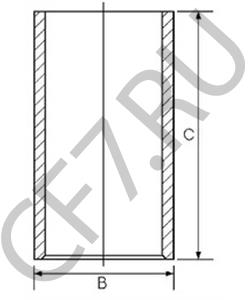 4919951 MOVELEX Гильза цилиндра КАМАЗ,ПАЗ дв.CUMMINS ISBe,ISDe V=4.5.6.7 106х111х200мм в городе Екатеринбург