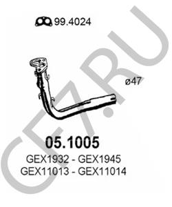 GEX1945 ROV/TRI/JAG/AUS/MG Труба выхлопного газа в городе Екатеринбург