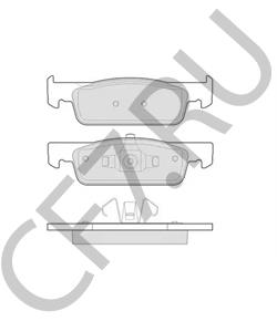 8201555710 CARTRONIC Колодки тормозные LADA X-Ray 15-, Logan II, Sandero II ПЕРЕДНИЕ диск 258мм (CRTR0131673, 4 шт)(CRTR) в городе Екатеринбург