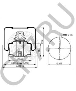 628 320 10 25 SETRA Кожух пневматической рессоры в городе Екатеринбург