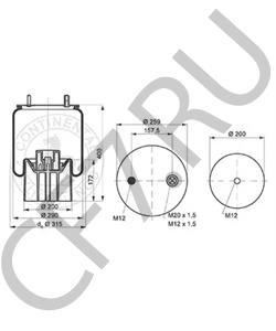 UJB0975 ACERBI Кожух пневматической рессоры в городе Екатеринбург