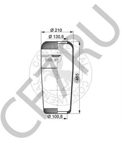 D031115 BREDAMENARINIBUS Кожух пневматической рессоры в городе Екатеринбург
