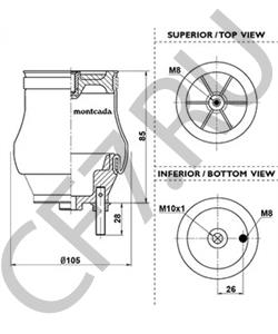 5010133079D Renault Баллон пневматической рессоры, крепление кабины в городе Екатеринбург