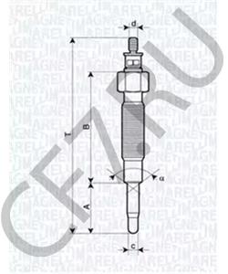 PN-135 Yamasida Свеча накала 11065-43G01 NISSAN TD27 Y в городе Екатеринбург