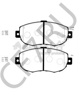 572380J Jurid Zestaw klockow hamulcowych, hamulce tarczowe в городе Екатеринбург