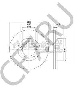 92204603 TEXTAR Диск тормозной с покрытием PRO | перед прав/лев | в городе Екатеринбург