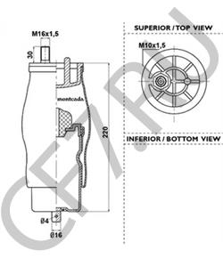 MLF5008 MERITOR Баллон пневматической рессоры, крепление кабины в городе Екатеринбург