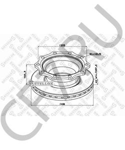 MBR5074 Erata Диск тормозной 430x160x23x335 n10 SAF пр-во ТУРЦИЯ в городе Екатеринбург