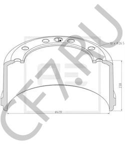 M 068 445 GIGANT Тормозной барабан в городе Екатеринбург