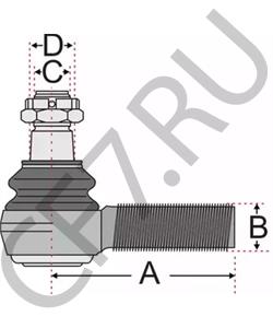 634 301 300 VAN HOOL Наконечник поперечной рулевой тяги в городе Екатеринбург