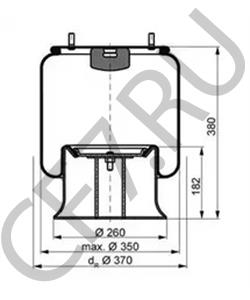 017924 SONDER Пневморессора SCHMITZ (/090030079) (в сборе/ст.стакан) в городе Екатеринбург