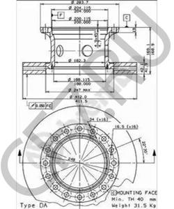 0888051 BREDAMENARINIBUS Тормозной диск в городе Екатеринбург