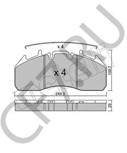 MDP5101 ROCKWELL Комплект тормозных колодок, дисковый тормоз в городе Екатеринбург