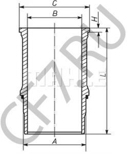 CH 1504 200 FEDERAL Гильза цилиндра в городе Екатеринбург