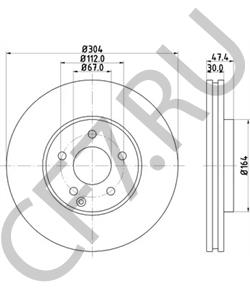 211 421 12 12 MB диск тормозной! передний \ W211 2.4/3.2 03> в городе Екатеринбург