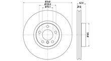 CM Диск тормозной BMW X6 E71 (2008-2014) передний "OEM