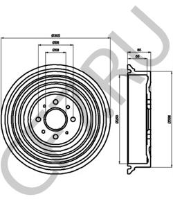 21013502070 АМЗ БАРАБАН ТОРМОЗ ЗАД ВАЗ-2101-3502070. в городе Екатеринбург