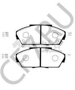 0193.02 REMSA 193 02 FO447581=D5019M-01=204 002-SX !колодки дисковые п.\ Honda Civic 1.3-1.6 87-91/1.3 16V 91-95 в городе Екатеринбург