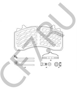 1195232 Schmitz колодки диск.торм! 640 222 922 2\/Wabco MAXX22T в городе Екатеринбург