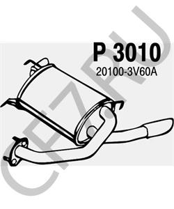 20100-3V60A INFINITI Глушитель выхлопных газов конечный в городе Екатеринбург