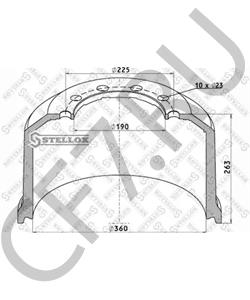 017334 SCHMITZ CARGOBULL Тормозной барабан в городе Екатеринбург