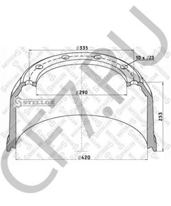 017335 SCHMITZ CARGOBULL Тормозной барабан в городе Екатеринбург