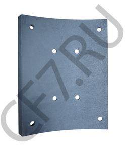 CK8109 Shaanxi/Shacman Накладка тормозная задняя ( 8 отв.; 190*220; со смещением) CREATEK (DZ9112340062 ) в городе Екатеринбург