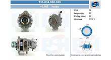 CM Генератор ISUZU NQR71,NQR75 24V 80A (2 контакта) "CM