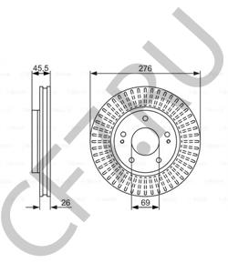 MR493551 MITSUBISHI ДИСК ТОРМОЗНОЙ ПЕРЕДНИЙ (DJ1A) в городе Екатеринбург