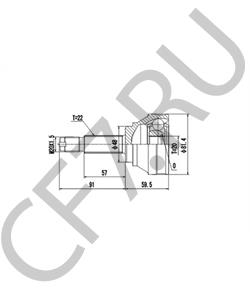 4390952 ABARTH Шарнир, приводной вал в городе Екатеринбург