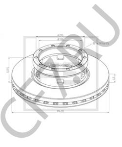 4079001701 R-TRUCK ДИСК ТОРМОЗНОЙ НА ОСИ ТИПА B9 430 ММ в городе Екатеринбург