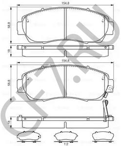 3501115XKZ16A GREAT WALL/HAVAL Колодка тормозная передняя (комплект) gw hover h6 [ORG в городе Екатеринбург