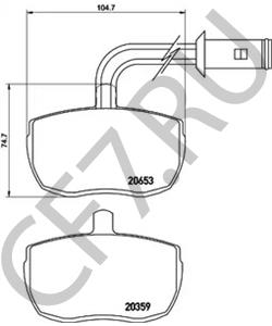 1902494 IVECO Комплект тормозных колодок, дисковый тормоз в городе Екатеринбург