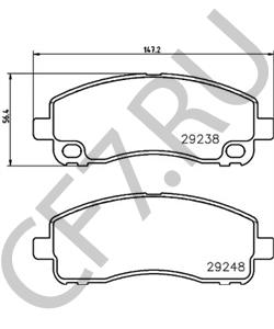 MK529567 FUSO Комплект тормозных колодок, дисковый тормоз в городе Екатеринбург