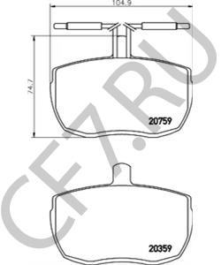 1906153 IVECO Комплект тормозных колодок, дисковый тормоз в городе Екатеринбург