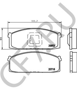41060W2226 YUE LOONG Комплект тормозных колодок, дисковый тормоз в городе Екатеринбург