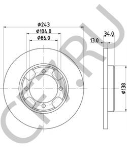 MB234076 MITSUBISHI Тормозной диск в городе Екатеринбург