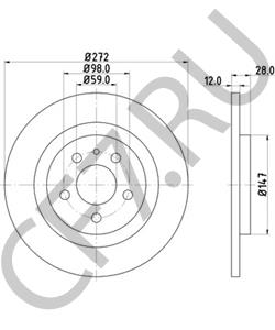 9464222687 FIAT / LANCIA Тормозной диск в городе Екатеринбург