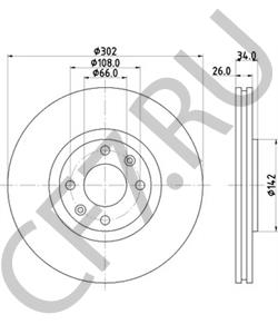 9687602180 CITROEN/PEUGEOT ТОРМ ДИСК ВЕНТ [ORG в городе Екатеринбург